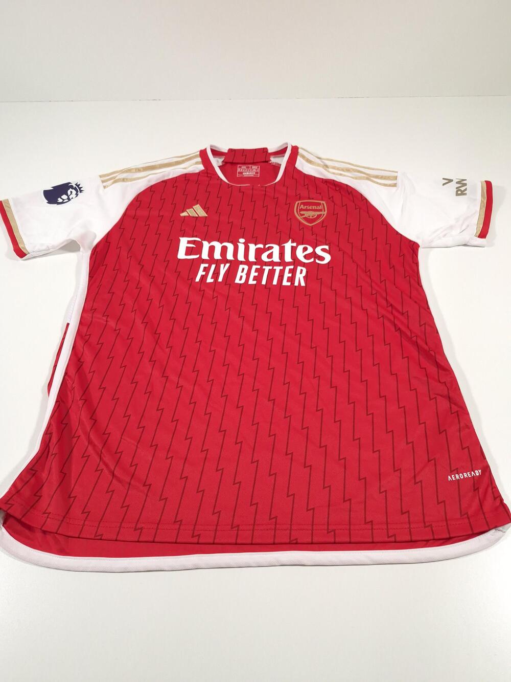 Arsenal Jersey Mens 4XL Red EPL Soccer Adidas Emirates Fly Better G. Jesus 9